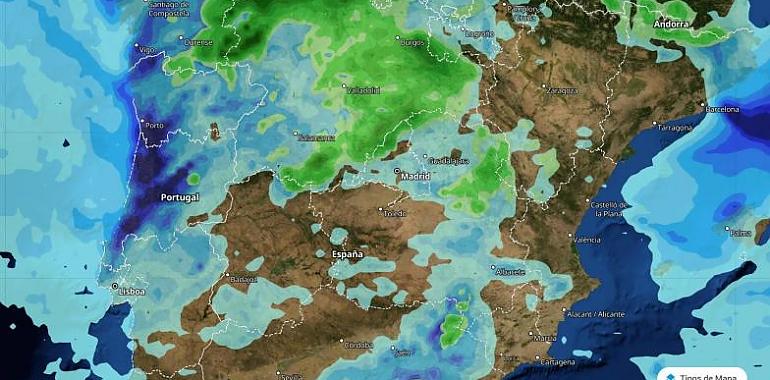 Una intensa borrasca con aire gélido  se aproxima a Asturias