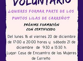 Carreño impulsa la capacitación del voluntariado que atenderá los Puntos Lilas del municipio