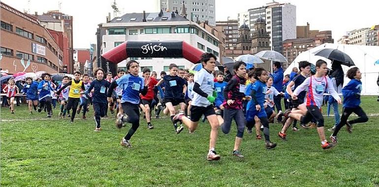 Primeros ganadores de la temporada del cross escolar en Gijón 