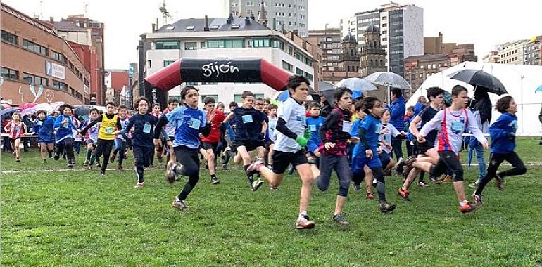 Primeros ganadores de la temporada del cross escolar en Gijón 