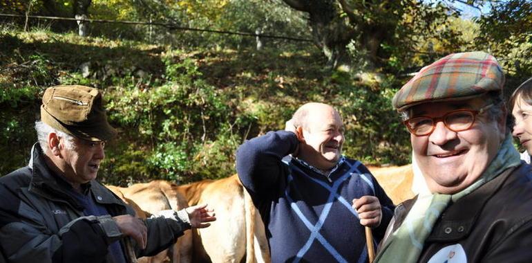  Álvarez Sostres,  Laura de Lázaro, Manuel Busto, y José Luis Magro, en la Feria de Aguasmestas