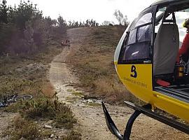 Un ciclista herido en una pista en la zona del Pico Gorfolí en Illas