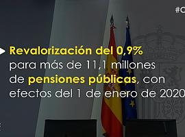 Las pensiones públicas se revalorizan un 0.9% 