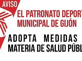 El Patronato Deportivo Municipal de Gijón adopta medidas en materia de salud pública 