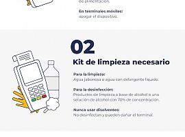 ¿Cómo desinfectar los terminales y dispositivos de pago