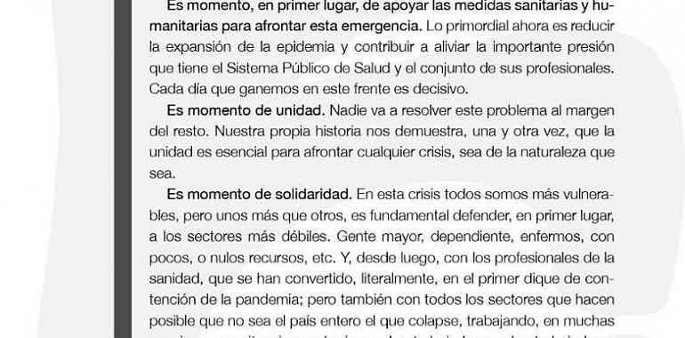 Recortes Cero, unidad, solidaridad y apoyo