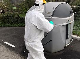 Mieres continúa las labores de limpieza y desinfección contra el coronavirus