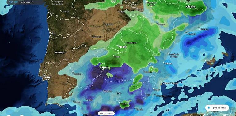 Llega un temporal invernal, con nevadas inusuales