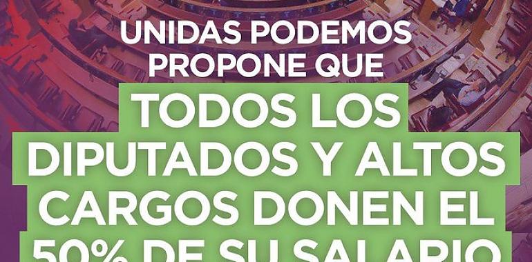 Covid-19: Podemos pide a los miembros del Parlamento y el Gobierno donar la mitad de su salario