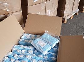 Asturias recibe 228.000 mascarillas para su distribución a partir de mañana