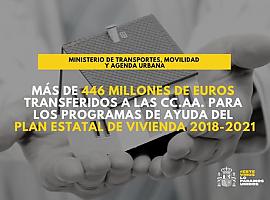 El Gobierno transfiere más de 446 millones de euros a las CCAA para el Plan Estatal de Vivienda