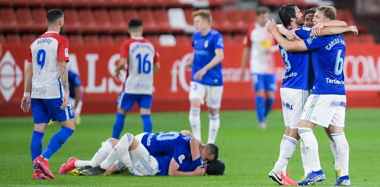 El derbi saca al Oviedo de la zona de descenso