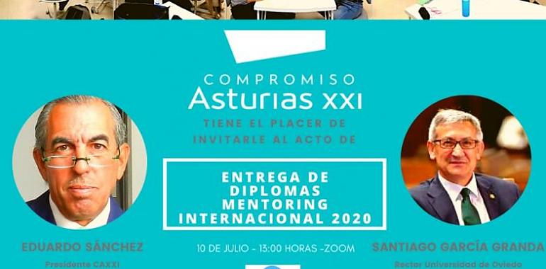 Entrega de diplomas en UniOvi a los alumnos del programa de Méntoring Internacional