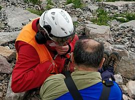 Herido grave tras caer a unos 400 metros del refugio de Meicín, en Lena