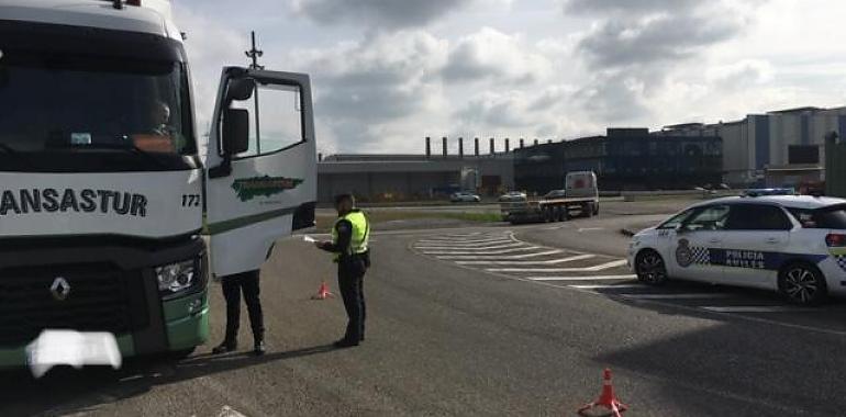 Control de camiones de martes a jueves en Avilés