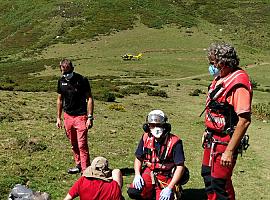 Rescatan a un senderista herido en Pandébano de Cabrales