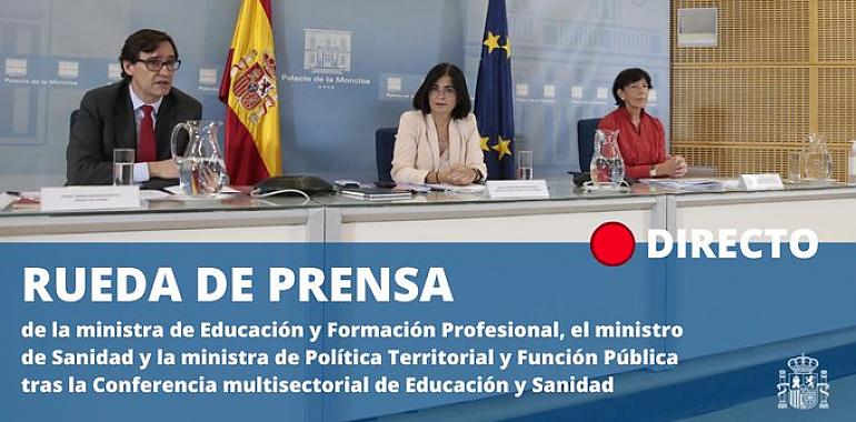 Gobierno y Autonomías acuerdan una vuelta a clase presencial con medidas de prevención