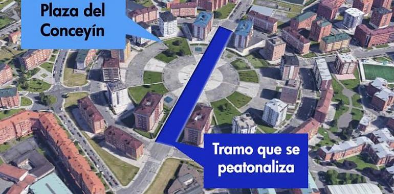 Oviedo peatonaliza por este fin de semana la calle Cardenal Álvarez Martínez, en La Corredoria