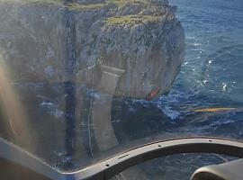 Rescatado un bañista arrastrado por la mar en Cabo San Antonio de Llanes