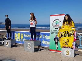 Tania Álvarez y Diego Martín ganan el Asturias de Duatlón en Salinas