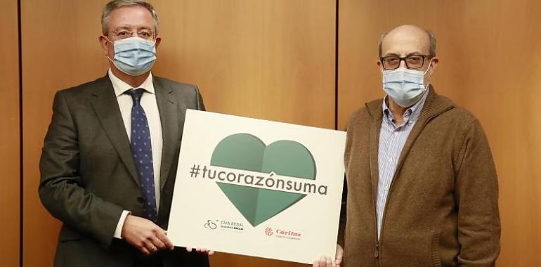 Caja Rural de Asturias suma corazones virtuales en beneficio de Cáritas