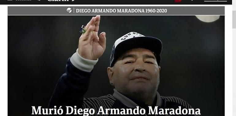 Conmoción en Argentina por la muerte de Diego Armando Maradona