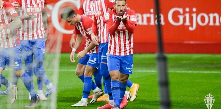 El Sporting ganó por 3-1 al Sabadell 