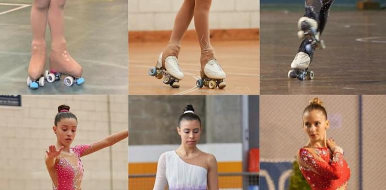 Seis patinadoras asturianas en el Nacional de Artístico