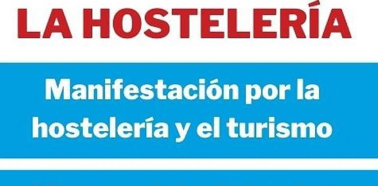 Concentración en Oviedo por la reapertura de la Hostelería