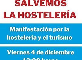 Concentración en Oviedo por la reapertura de la Hostelería