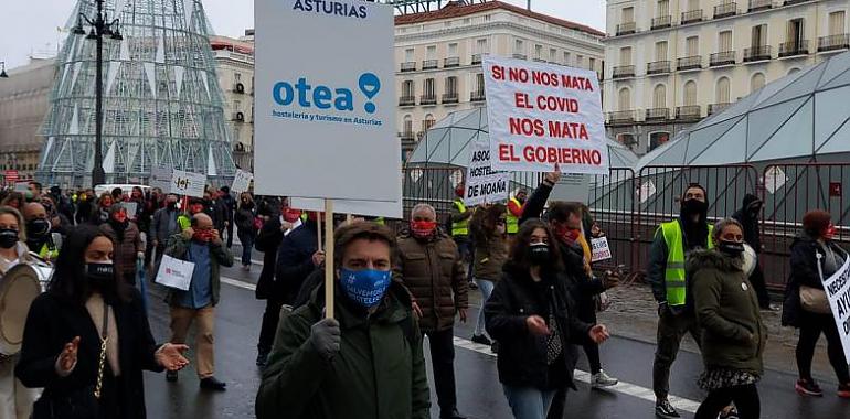 OTEA respaldó en Madrid la marcha hostelera en demanda de ayudas económicas