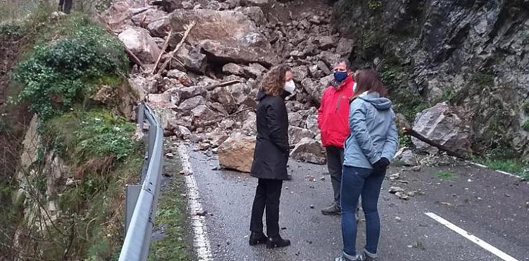 Un argayo de enorme calado deja incomunicada a Pola de Somiedo