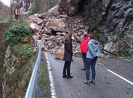 Un argayo de enorme calado deja incomunicada a Pola de Somiedo