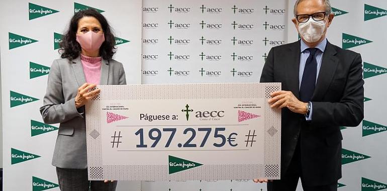 El Corte Inglés dona 197.275 euros a la AECC para su nuevo proyecto de investigación en cáncer de mama