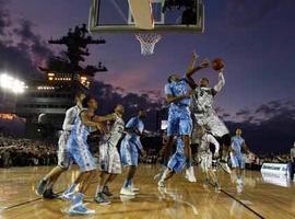 Baloncesto en un portaaviones