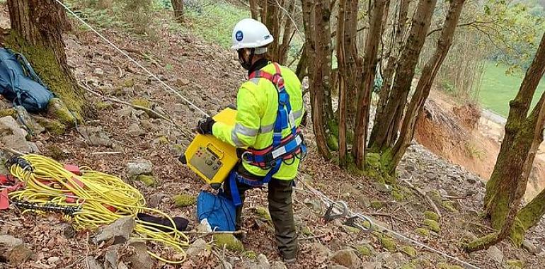 Delegación del Gobierno confirma el avance en los trabajos en el argayu de la N-634 en Salas