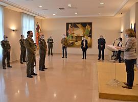 Entrega de la Medalla de Bronce de Protección  Civil al Regimiento de Infantería Príncipe nº 3 