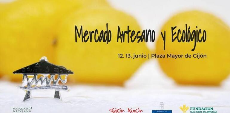 La edición de junio del Mercado Artesano y Ecológico de Gijón llega los días 12 y 13 a la Plaza Mayor de la villa