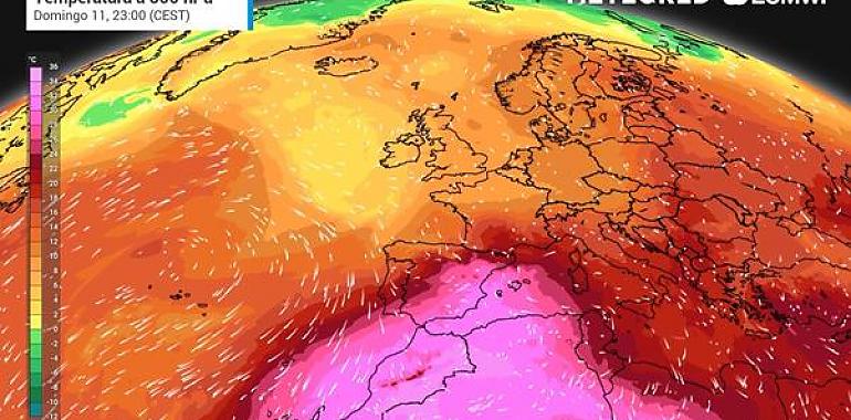 Asturias se librará de los 50 grados que pueden asar a la Península 