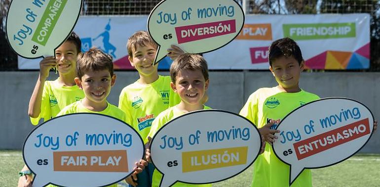 830 niños participan en las jornadas Kinder Joy of moving de Ferrero en Asturias