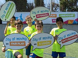 830 niños participan en las jornadas Kinder Joy of moving de Ferrero en Asturias