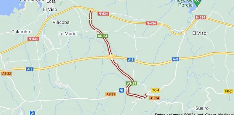 Sale a licitación por 540.847 euros la reparación de la carretera AS-23, en Tapia de Casariego