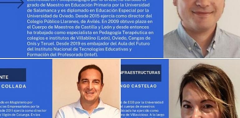 Miguel Sariego, Elena Arango y David Artime asumen en Educación