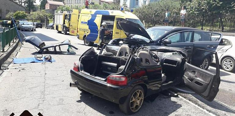 Dos heridos de consideración en un accidente de trafico en Grado