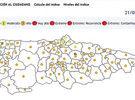 Casi toda Asturias está hoy en riesgo de incendio alto