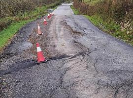 Corte de tráfico por las obras de la AS-331 entre Pola de Siero y el alto del Infanzón