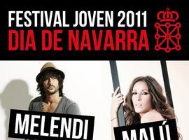 Melendi, Malú y La Pegatina, en el Festival Joven del Día de Navarra 2011 