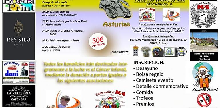 VIII moto encuentro solidario en Pravia el 3 de octubre