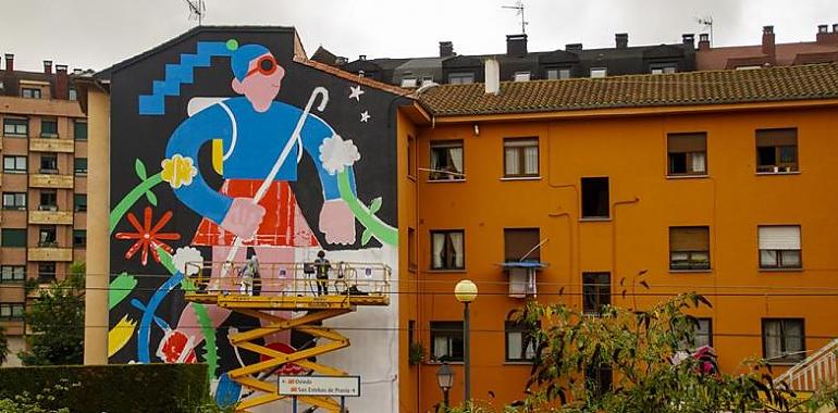El Festival de Intervención Mural Parees sigue transformando Oviedo