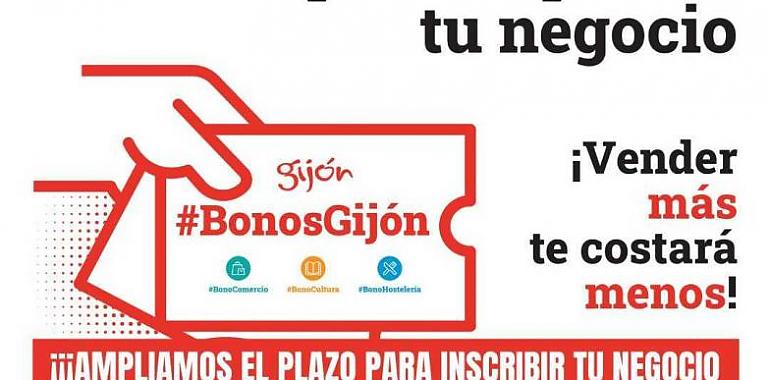 El ayuntamiento de Gijón reabre el plazo de inscripción del programa Bonos Gijón a petición de los comercios